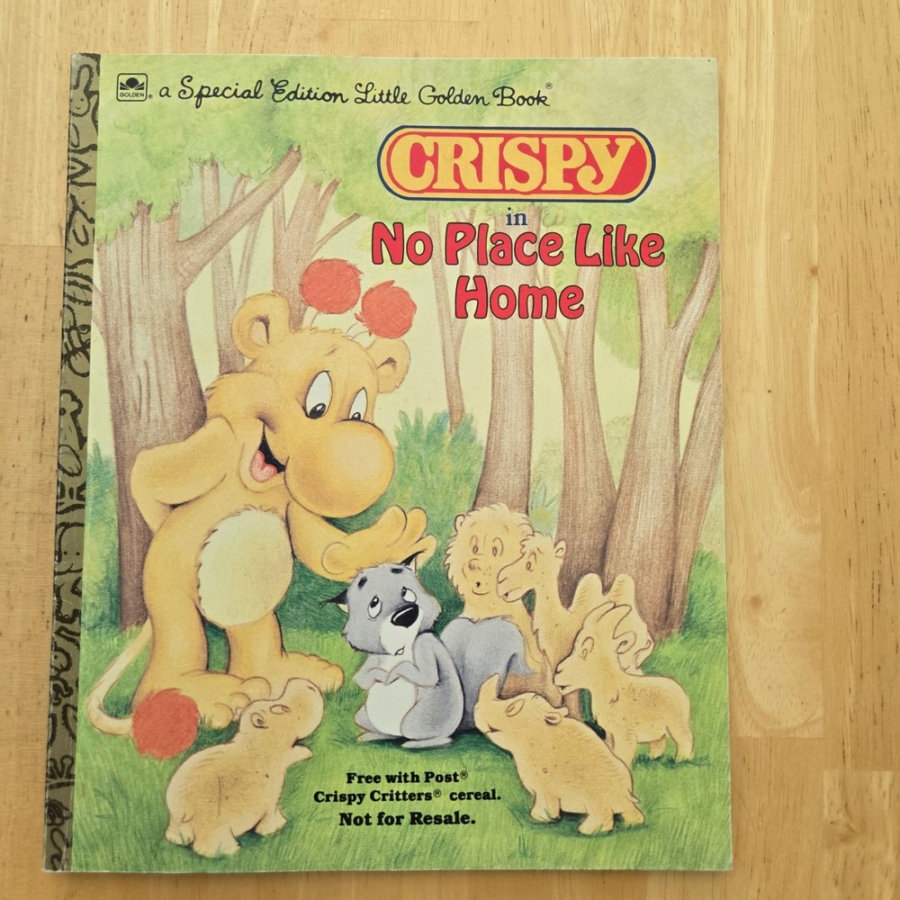 1987 Crispy in No Place Like Home Little Golden Book Post Crispy Critters